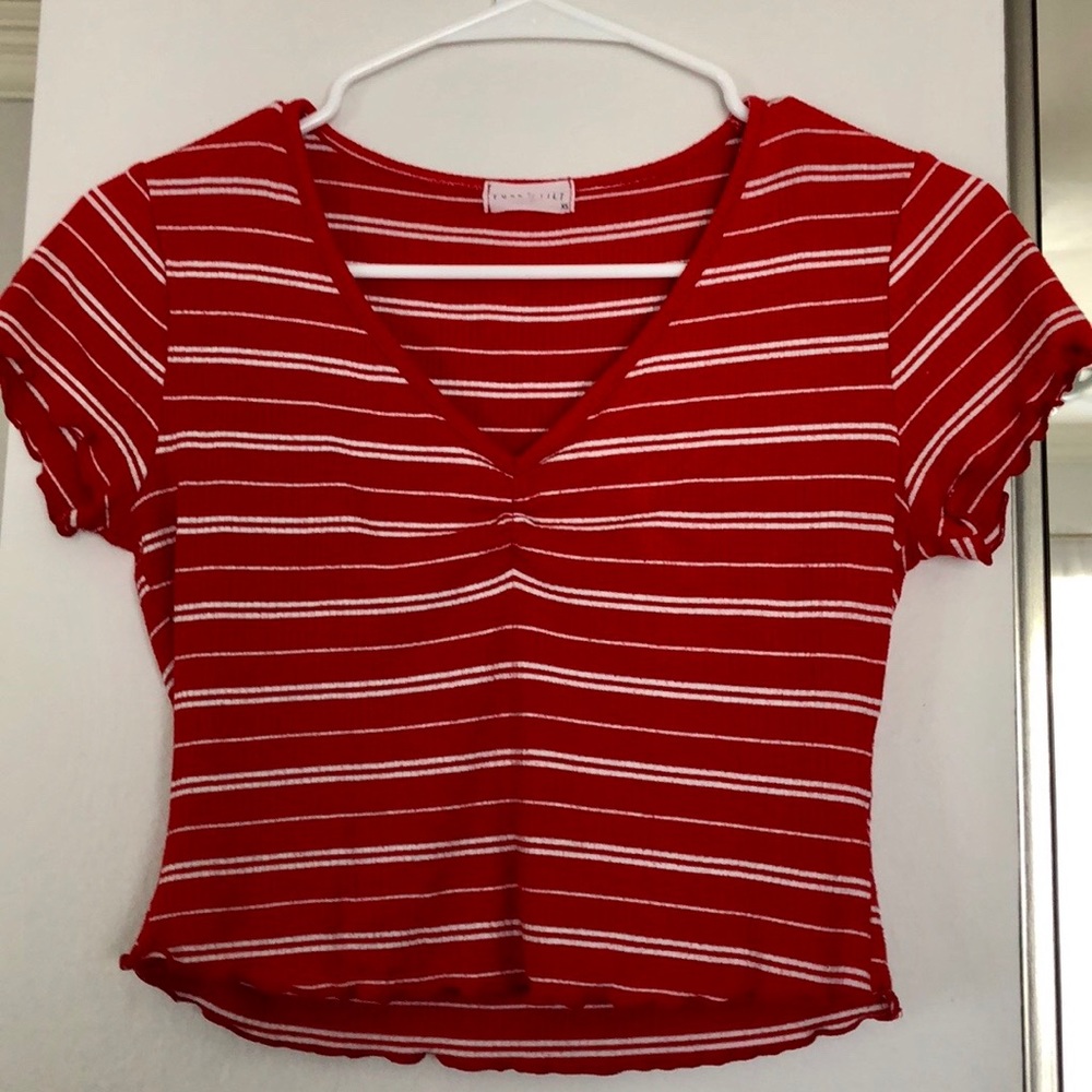 Full Tilt red and white striped shirt